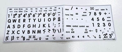 Keyboard sticker upper case bold font for Mac full set - Apple key size