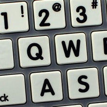 Keyboard sticker upper case bold font for Mac full set - Apple key size
