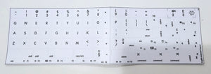 Keyboard sticker upper case for Mac full set - Apple key size