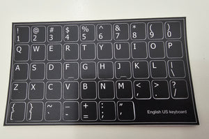 Keyboard stickers upper case non transparent US keyboard