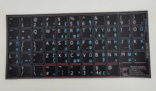 Greek and English computer keyboard stickers