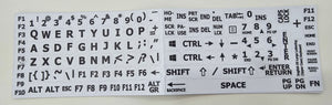 Keyboard stickers - bolded full replacement set - white background