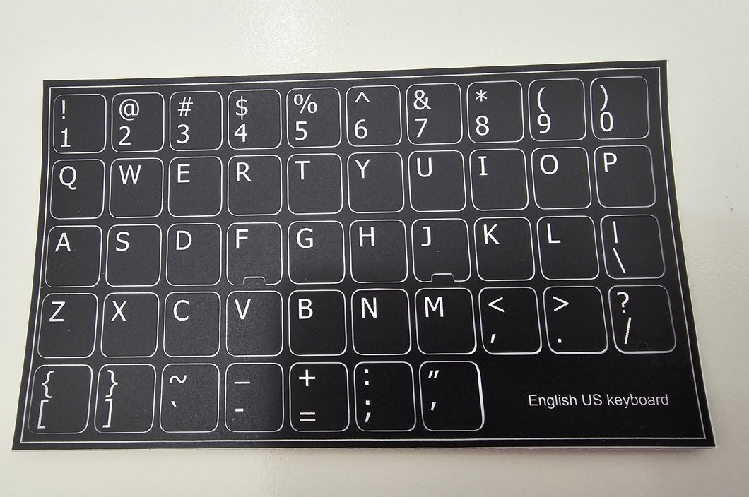 Keyboard stickers upper case nontransparent US keyboard 11x13mm