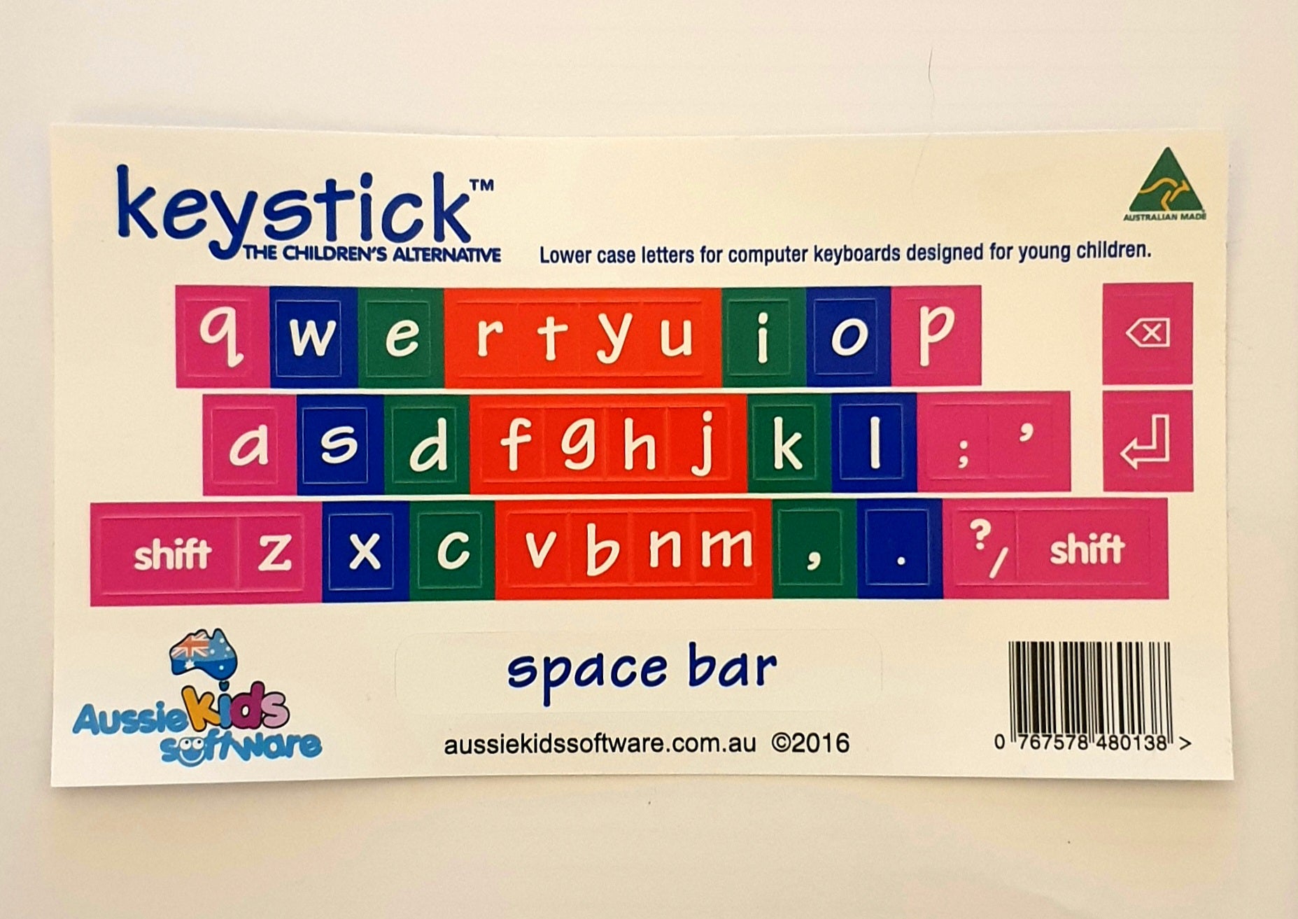 Lower case keyboard stickers β Aussie Kids Software
