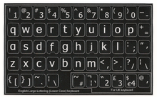 Lower case keyboard stickers large letters