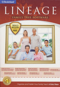 Lineage Family Tree Software by Broderbund