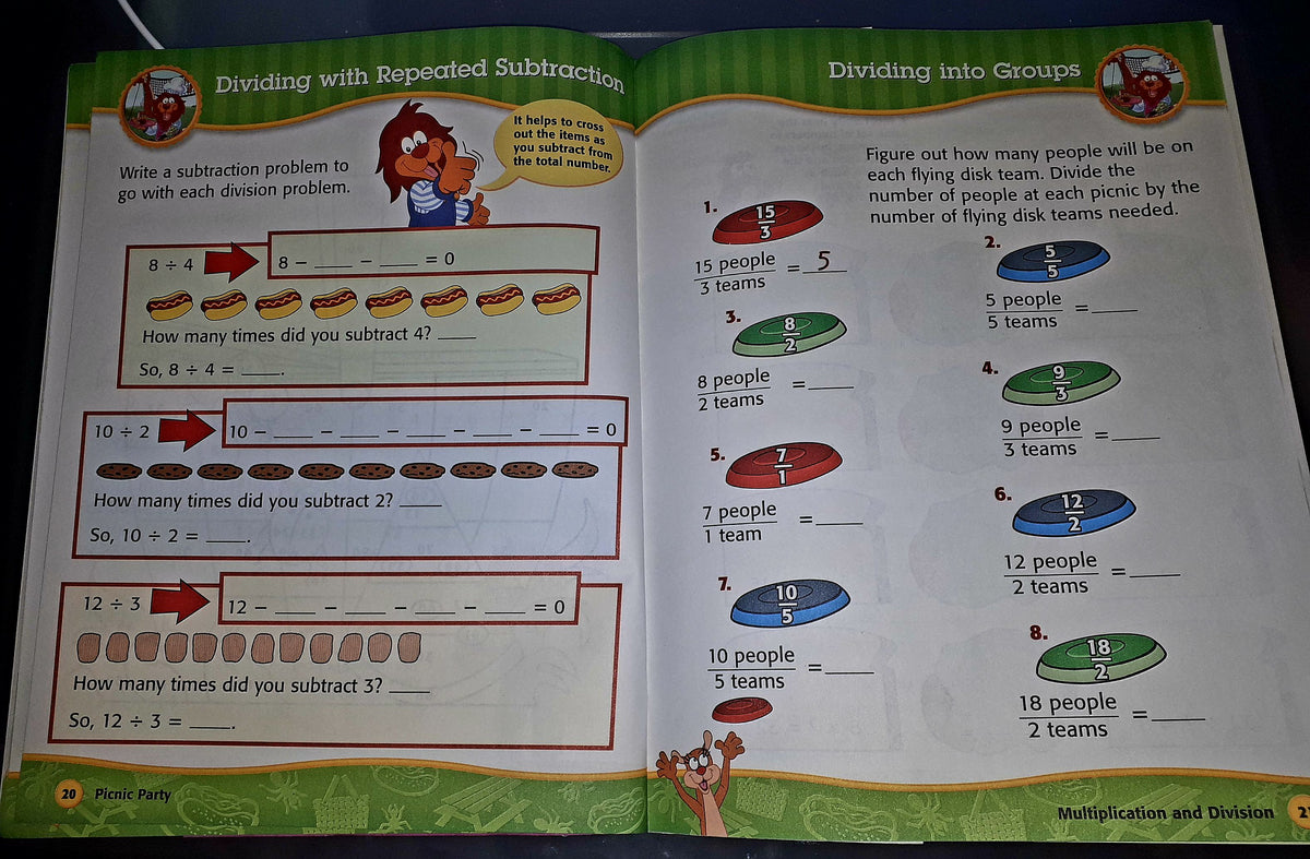 Mighty Math 2nd & 3rd Grade Multiplication & Division workbook – Aussie ...