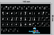 Lower case keyboard stickers NSW Foundation Font x5