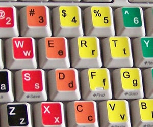Lower and upper case keyboard stickers